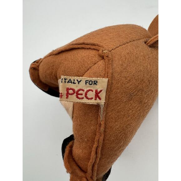 Vintage Peck and Peck Mohair Cow Stuffed Animal Plushie 7.5” Made in Italy - Picture 14 of 16